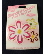 WILTON 4&quot; Fluted Scalloped Circle Round Cookie Cutter &amp; Stencil Set - $4.10 CAD