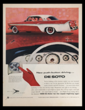 1956 DeSoto Push-Button Driving Vintage Print Ad - $269.89 MXN