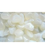 Three Opalized White Agate Tumbled Stones 20-25mm Reiki Healing Crystals... - $12.69 CAD