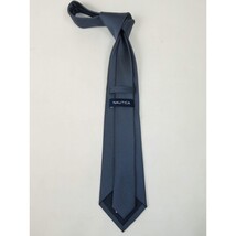 Men's Nautica Tie Woven Silky Feel #Nautica-9 Navy Blue Pin Dots image 3