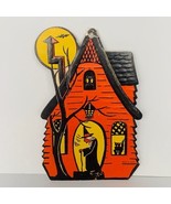 Halloween Decoration vtg wall Beistle sign 1960s anthropomorphic Witch H... - £46.47 GBP