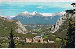 Postcard Banff Springs Hotel Fairholme Mountain Range Canadies Rockies - £1.65 GBP