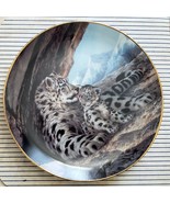 1989 W. S. George Collector Plate! SNOW LEOPARD Mom &amp; Baby by Will Nelson - $7.30