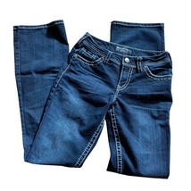 Women&#39;s Silver Jeans Suki Slim Boot Flap Pockets Size W27/L34 Actual 26x32 - £24.53 GBP