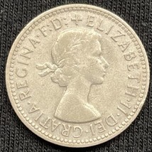 1959 Australia Silver Shilling Queen Elizabeth Coin - £8.67 GBP