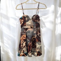 Urban Outfitters Mini Dress Renaissance Art Print Bodycon XS Party Cockt... - $18.69