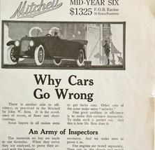 1916 Mitchell Mid Year Six Automobile Advertisement Why Cars Go Wrong LG... - $20.98