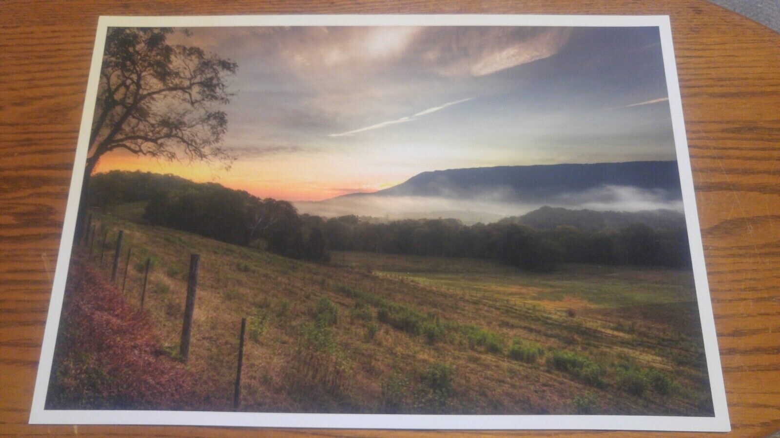 19x13 Digital Art Photograph Blue Ridge Mountains Virginia Sunset Sunris... - $49.99