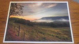 19x13 Digital Art Photograph Blue Ridge Mountains Virginia Sunset Sunris... - $49.99