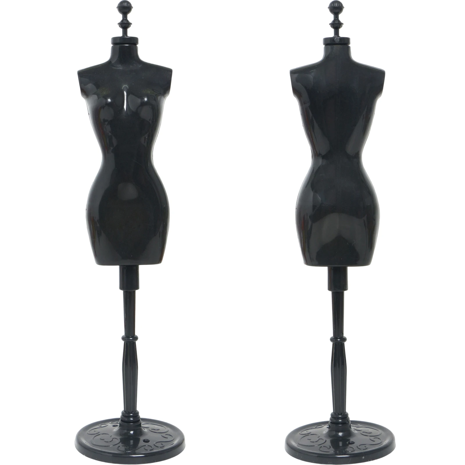 1 Pcs Black Plastic Doll Display Holder Stands Model Mannequin Gown Dress - £7.27 GBP