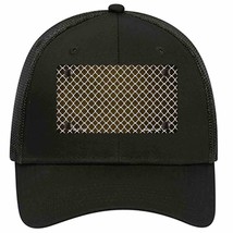 Brown White Quatrefoil Oil Rubbed Novelty Black Mesh License Plate Hat - £22.92 GBP