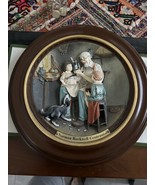 Norman Rockwell’s The Toy maker Collectors Plate In Wooden Frame Rare - $88.25 CAD
