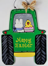 1 Pcs Bunny &amp; Chick Farm Tractor Sign Wall Door Hanger #MNCM - £20.70 GBP