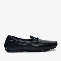 Pavia Black Leather Bit Drive Loafer Men Shoe image 5