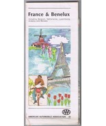 AAA Map France &amp; Benelux Belgium Netherlands Luxembourg Andorra Monaco 1984 - $7.91