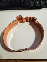 Never Used - Crate And Barrel Copper Cookie Cutter - Apple 5&quot; - £2.38 GBP