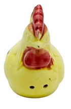 Vintage Yellow Chicken Hen Salt Pepper Shakers Japan Ceramic 3 inch Farm - £11.72 GBP