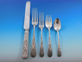 Antique Custom Engraved by Tiffany Sterling Silver Flatware Set Service 62 pcs  - £15,820.34 GBP