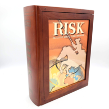 RISK Book Shelf Edition Vintage Board Game Library Wood Box Collection 2005 - $24.70