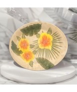 GARDEN RIDGE Pottery Oval Serving Platter Ceramic Floral Palm Leaves Tray - £61.79 GBP