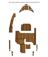 2021 Chaparral 280 OSX Cockpit Pad Boat EVA Foam Faux Teak Flooring Mat - $1,229.56 CAD