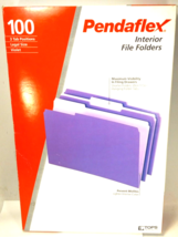 Pendaflex 435013VIO Interior File Folders, 1/3 Cut Top Tab, Legal, Viole... - £6.25 GBP