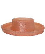 JS1003 Peach - Church Hat Women PP Plain Church Hat Dress Hat - £28.44 GBP
