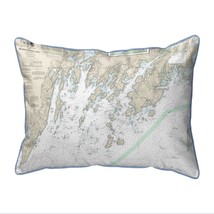 Betsy Drake Muscongus Bay, ME Nautical Map Large Corded Indoor Outdoor P... - £42.66 GBP