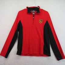 Ralph Lauren Sweatshirt Size Large Red Black Color Block 1/4 Zip Pullove... - $29.70