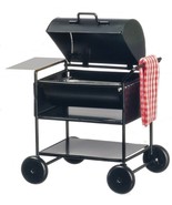Dollhouse Miniatures - Barbecue BBQ Grill with Towel  - 1:12 Scale - £17.22 GBP
