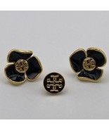 Tory Burch black enamel flower studs. new - $72.93