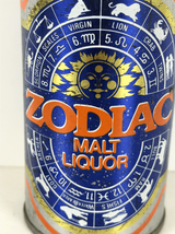 Zodiac Malt Liquor Vintage Original Steel Beer Can 12oz Blue Gold - $4.84