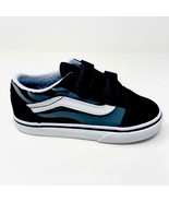Vans Old Skool V (Suede Flame) Black True White Baby Toddler Laceless Sn... - $34.95
