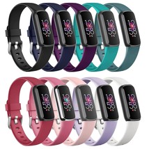 10 Pack Bands Compatible With Fitbit Luxe Band Sport Watch Wrist Strap For Men W - £27.16 GBP