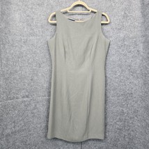 Charter Club Sheath Dress Womens Size 10 Gray Sleeveless Preppy Pencil Career - £17.81 GBP