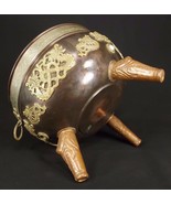 antique Copper cauldron solid BRASS pot ORNATE old gem DRAGON demon bowl... - $4,585.17 MXN