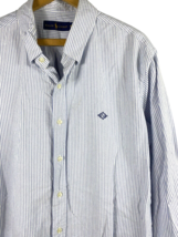 Ralph Lauren Shirt Size XXL 2XL Blue &amp; White Pinstripe Button Down Mens ... - $27.17