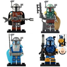 4pcs/set Star Wars The Mandalorian Boba Fett Pre Vizsla Paz Vizsla Minifigures - £9.01 GBP