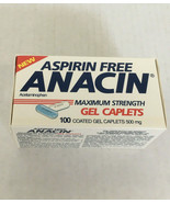 Old 1995 aspirin free anacin gel caplets unopened box  - $21.73