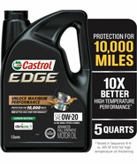 Castrol Edge 0W-20 Advanced Full Synthetic Motor Oil, 5 Quarts - €40,16 EUR