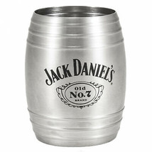 Jack Daniel&#39;s 2-Chamber Metal Barrel Jigger Silver - £17.52 GBP