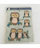 Vintage owl decals still in original packaging craft art supplies owl ho... - $19.75