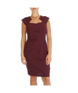 NEW CONNECTED RED CAREER PLEATED SHEATH DRESS SIZE 10 $98 - $44.99