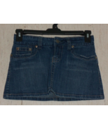 EXCELLENT WOMENS HYDRAULIC 5 POCKET DISTRESSED BLUE JEAN MINI SKIRT SIZE... - $28.01