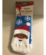 AirPlus Wearibles Socks New Airplus Aloe Infused Holiday Black Santa Wom... - $167.54 MXN