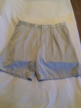Size 36W Ashworth shorts 3rd functional groove pleated gray inseam 8.5 i... - $16.99