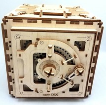 Safe UGEARS Wooden 3D Mechanical Gear Model Kit Combination Safe 502280 Works EX - $26.68