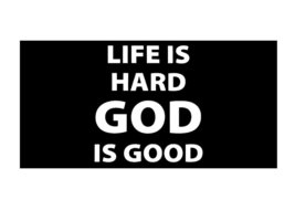 AES Wholesale Lot of 6 Life is Hard God is Good Christian Decal Bumper Sticker - £7.14 GBP