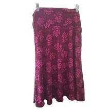 LuLaRoe Purple Floral Stretchy Midi Skirt - $12.60