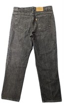 VTG Levis 540 Jeans Mens 34x29 Black Stone Wash Leather Tab Denim USA - £77.87 GBP